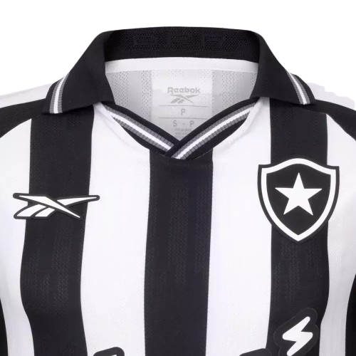 Camisa Botafogo Home 25/26 - Torcedor Reebok Masculino - Preto e Branco