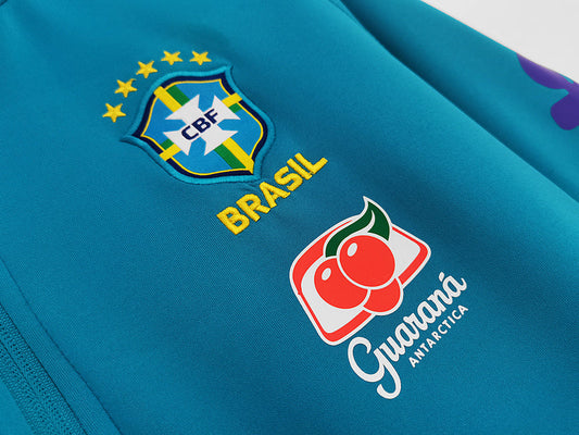 Jaqueta de treino Brasil - Com patrocĂnios - Azul | Futmantos
