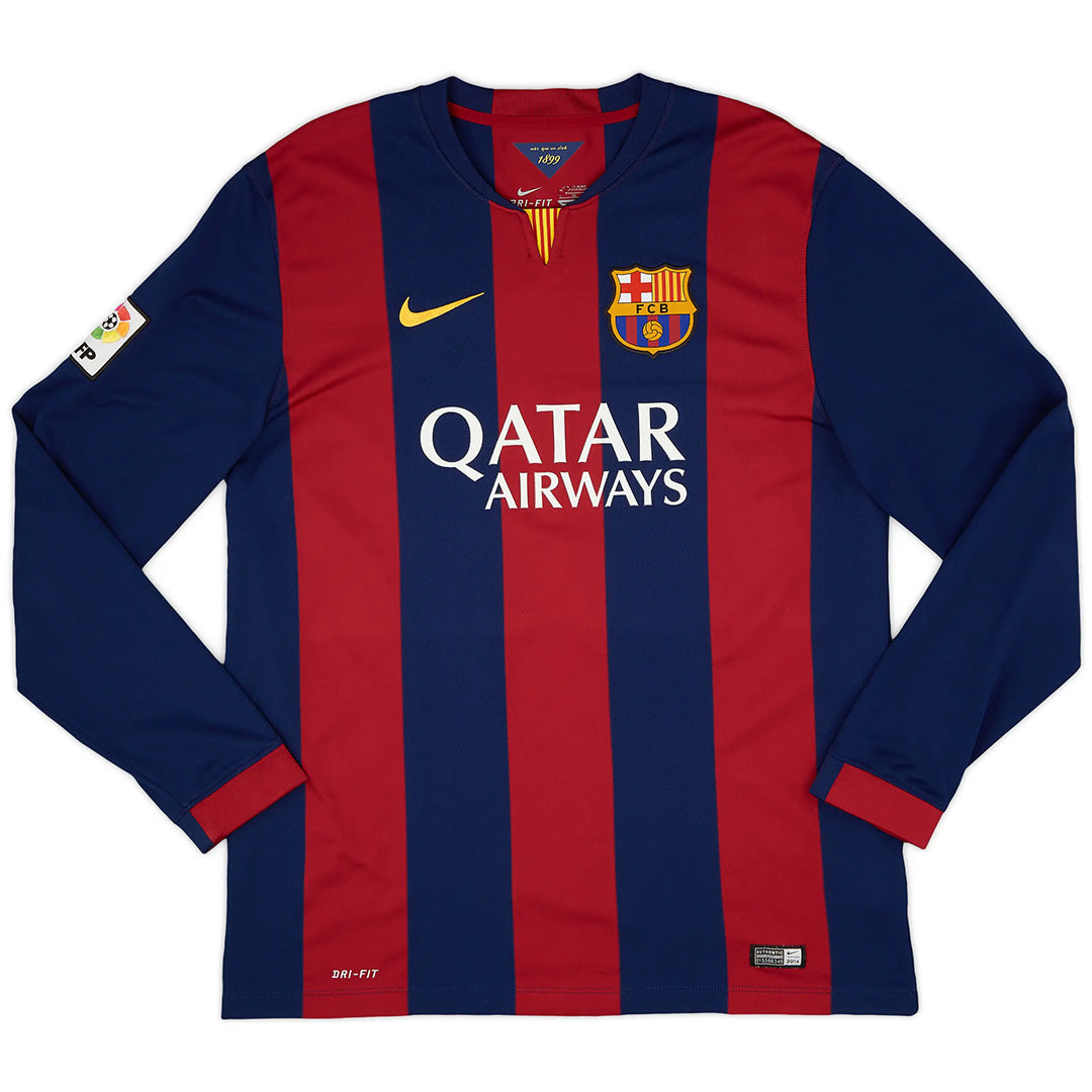 Camisa Barcelona Retro Manga Longa Home Neymar JR 2014/2015 | Futmantos