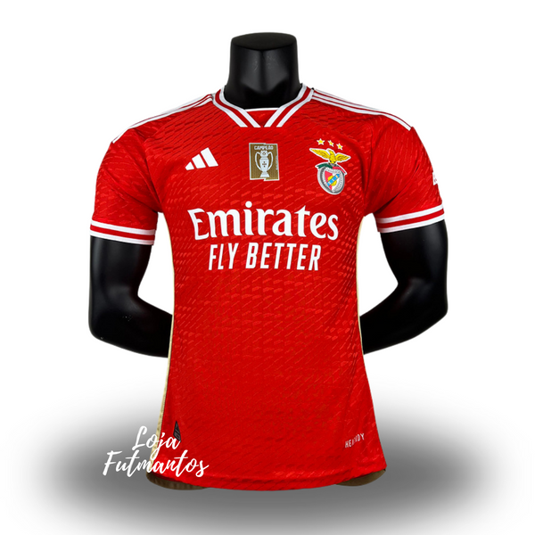 Camisa Benfica I 23/24 Jogador Masculina - Vermelho  | Futmantos
