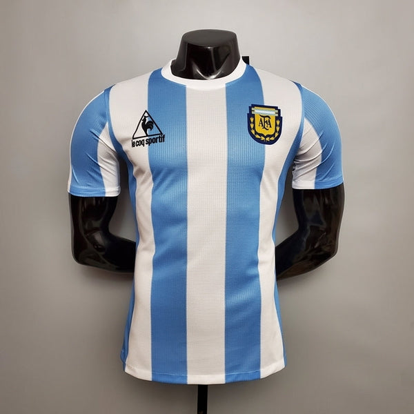 Camisa Argentina Retrô 1986 Azul e Branca - Le Coq Sportif | Futmantos