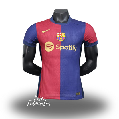 Camisa Barcelona I 24/25 - Jogador Masculina - Azul e vermelha | Futmantos