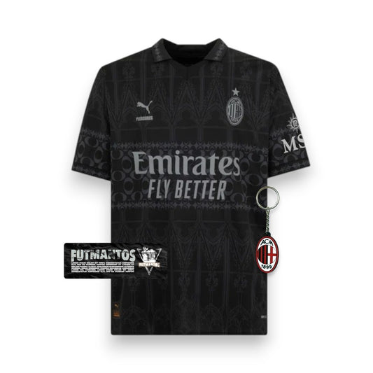 Camisa Milan X Pleasures IV 23/24 - Preto | Futmantos