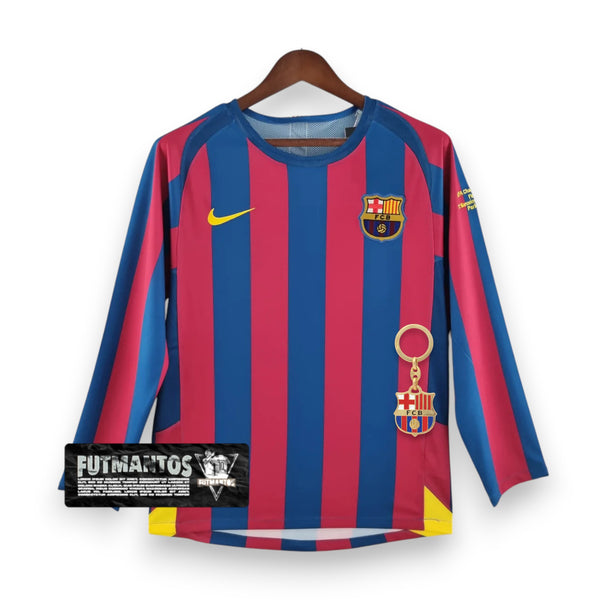 Camisa Manga Longa Barcelona 05/06 - Grená | Futmantos