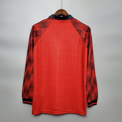 Camisa Manga Longa Manchester United 1996 - Vermelho | Futmantos