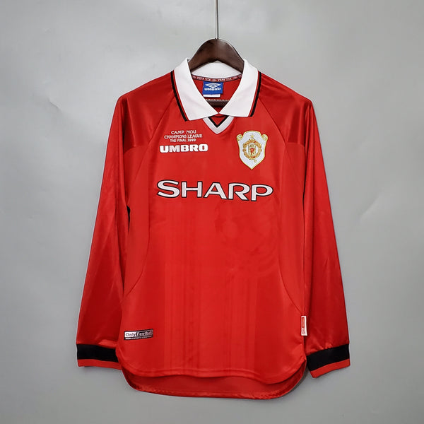 Camisa Manga Longa Manchester United 1999 - Vermelho | Futmantos