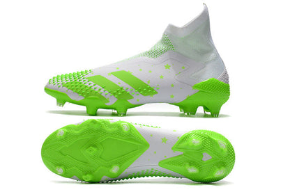 Chuteira Campo Adidas Predator Mutator + FG White/Green - Cano Alto