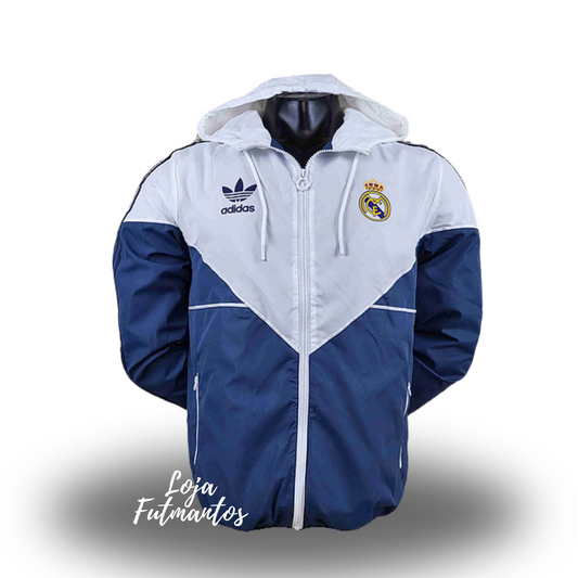 Corta Vento Real Madrid - Azul/Branca