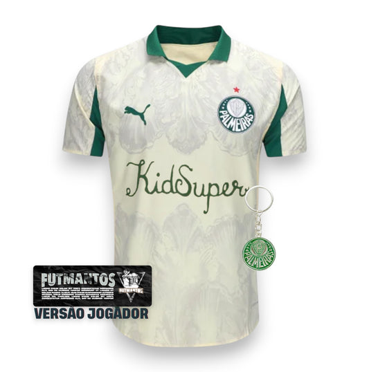 Camisa Palmeiras Bege 25/26 KidSuper - Versão Jogador | Futmantos
