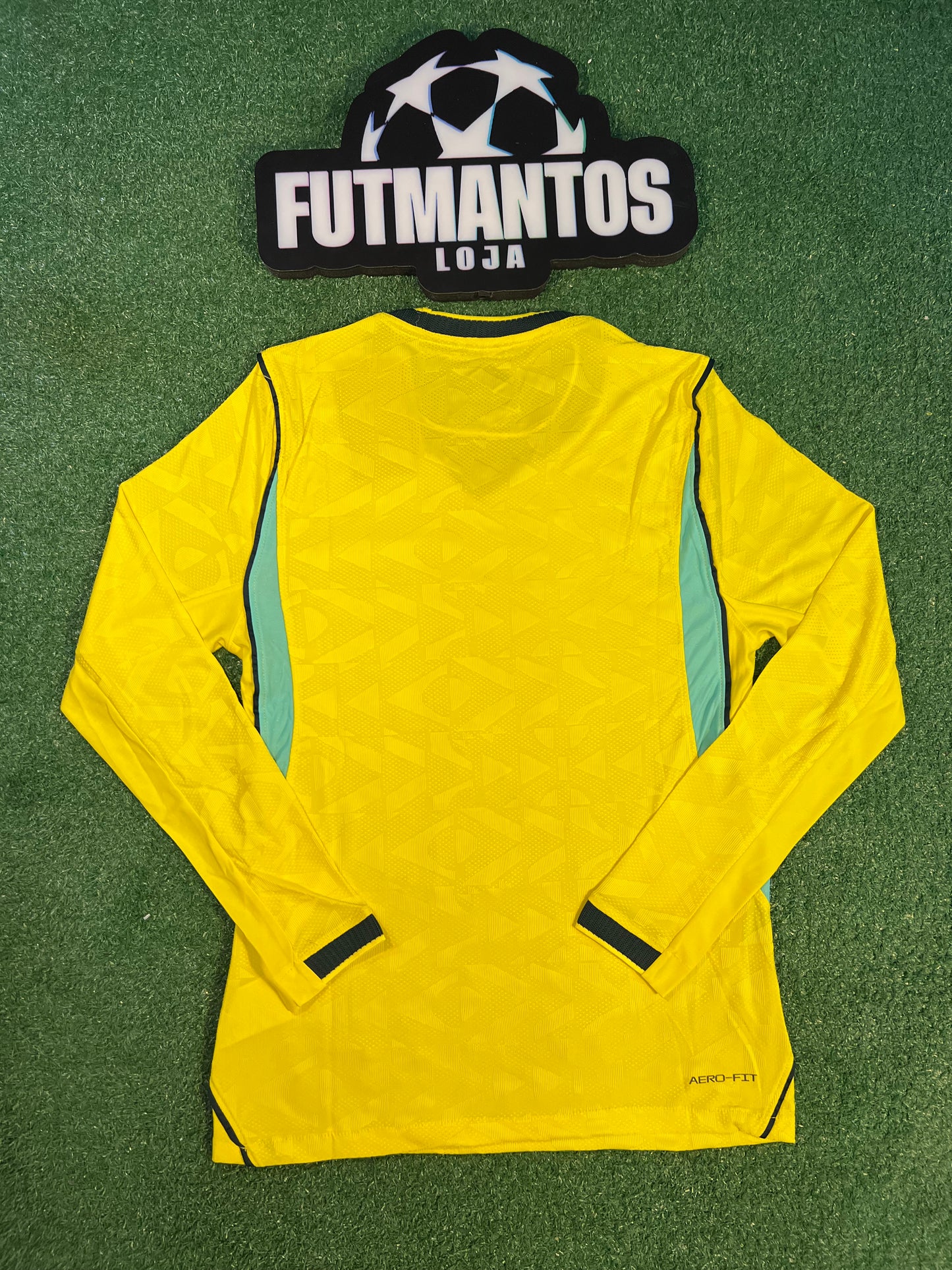 Camisa Brasil Manga Longa I 2026 - Versão Jogador Amarela | FutMantos