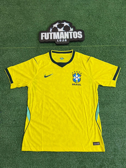 Camisa Brasil 2026 - Versão Jogador Amarela | FutMantos