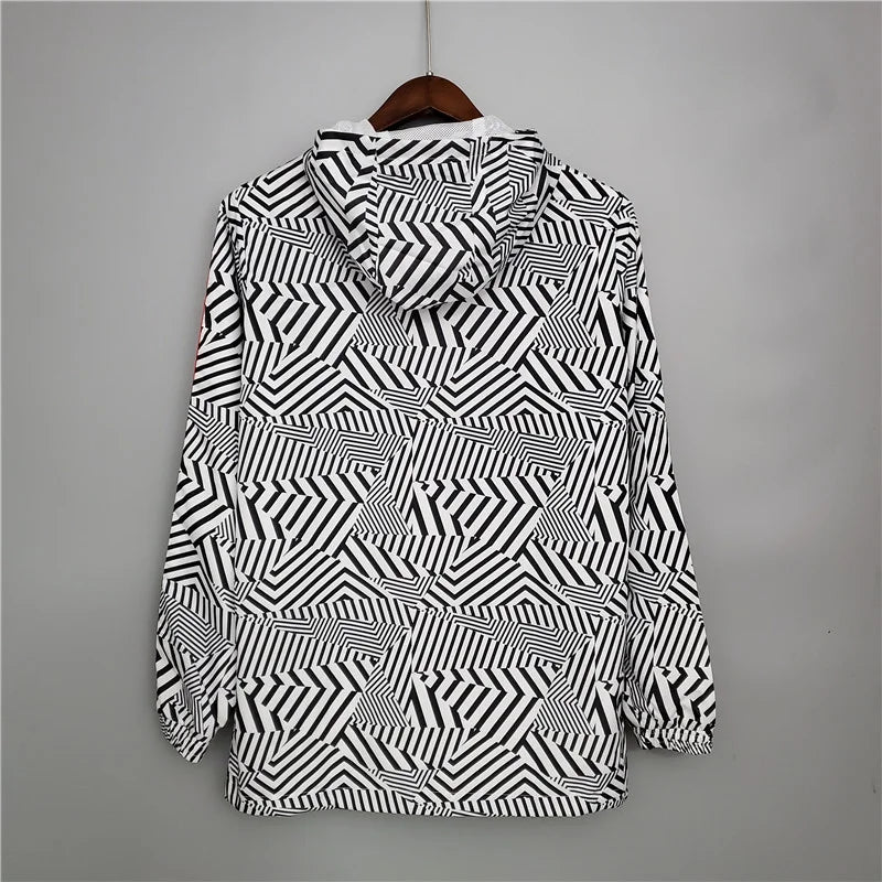 Corta-vento Manchester United 21/22 - Branco e Preto