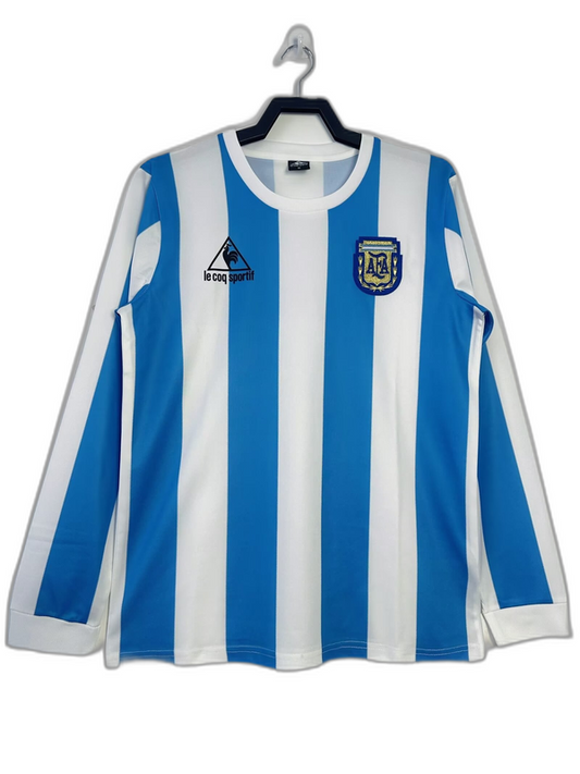 Camisa Argentina 1986 I Home - Versão Retrô Manga Longa | FutMantos