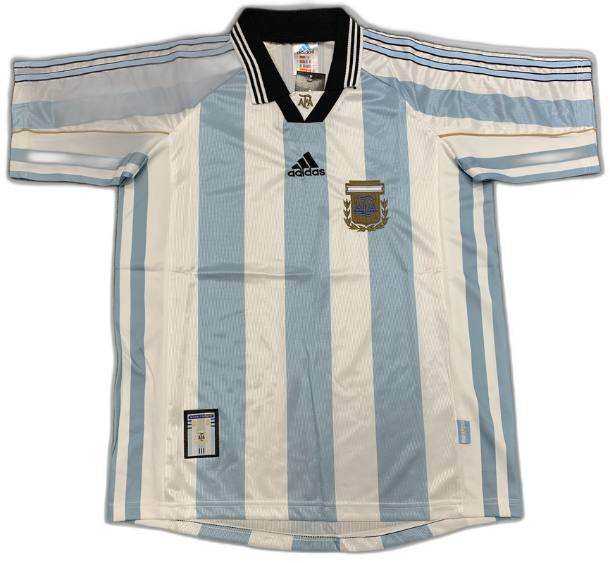 Camisa Argentina 1998 I Home - Versão Retrô | FutMantos