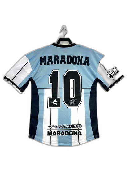 Camisa Argentina 2001 Maradona Edição Comemorativa - Versão Retrô | FutMantos