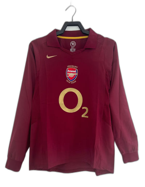 Camisa Arsenal 05/06 I Home - Versão Retrô Manga Longa