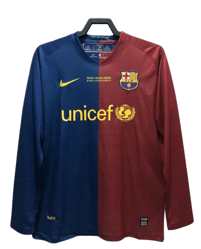 Camisa Barcelona 08/09 I Home - Versão Retrô Manga Longa