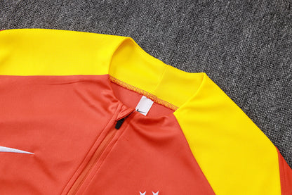 Conjunto Agasalho Brasil Laranja | FutMantos