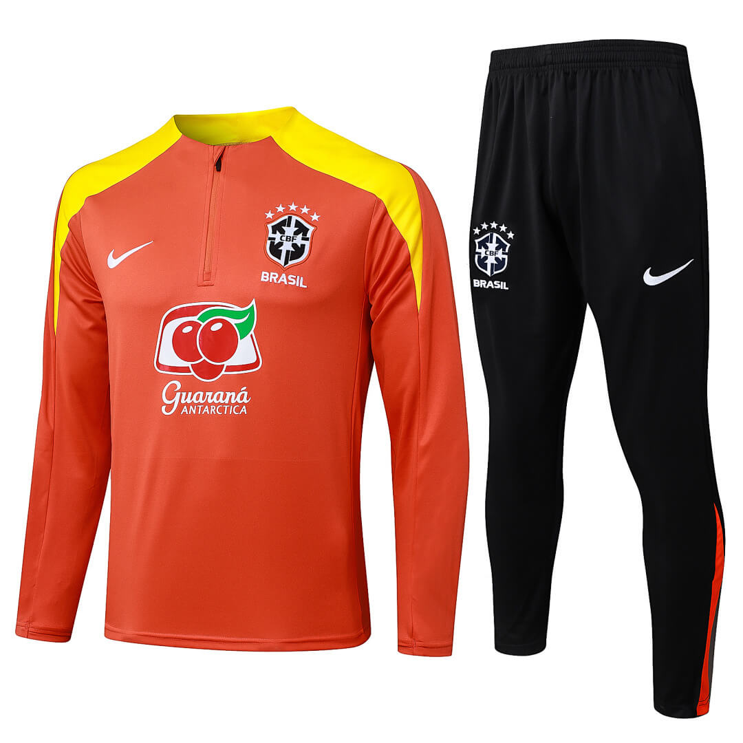 Conjunto Agasalho Brasil Laranja | FutMantos