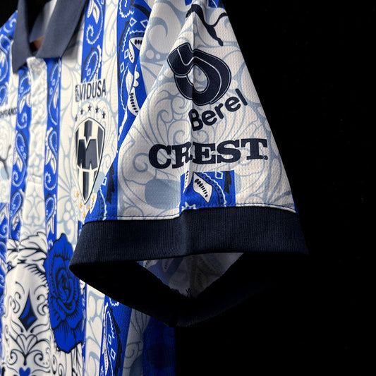 Camisa Monterrey 23/24 - Branca/Azul Ed. Halloween | Futmantos