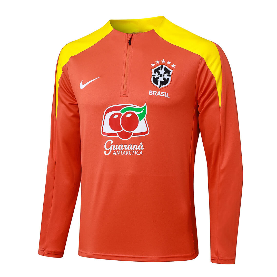Conjunto Agasalho Brasil Laranja | FutMantos