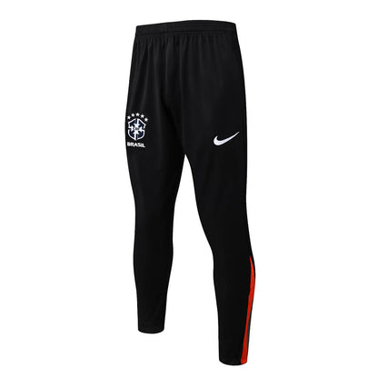 Conjunto Agasalho Brasil Preto/Laranja | FutMantos
