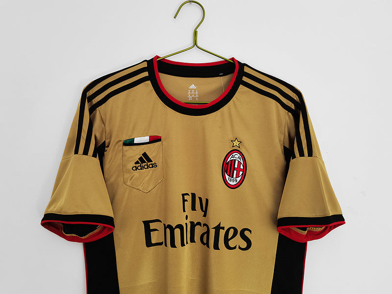 Camisa Milan Retrô 2013/2014 - - Dourado/Preto | Futmantos