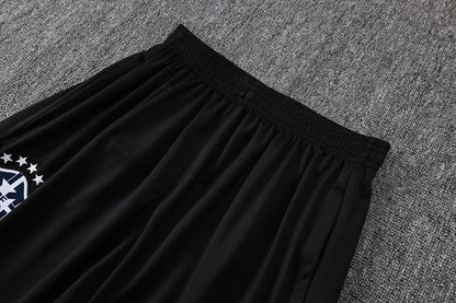 Conjunto Agasalho Brasil Preto/Laranja | FutMantos