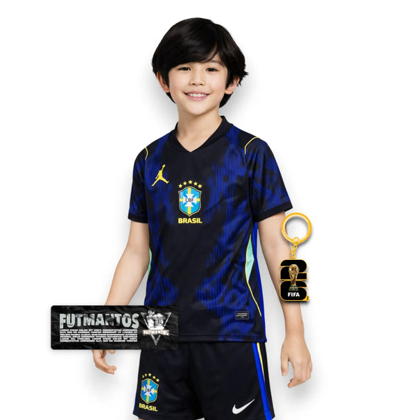 Kit Infantil Brasil II 2026/27 Azul | FutMantos