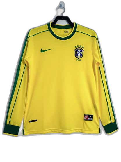 Camisa Brasil 1998 I Home - Versão Retrô Manga Longa | FutMantos