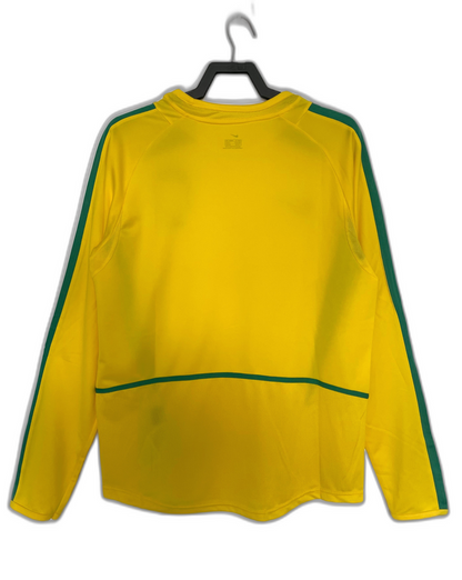 Camisa Brasil 2002 I Home - Versão Retrô Manga Longa | FutMantos