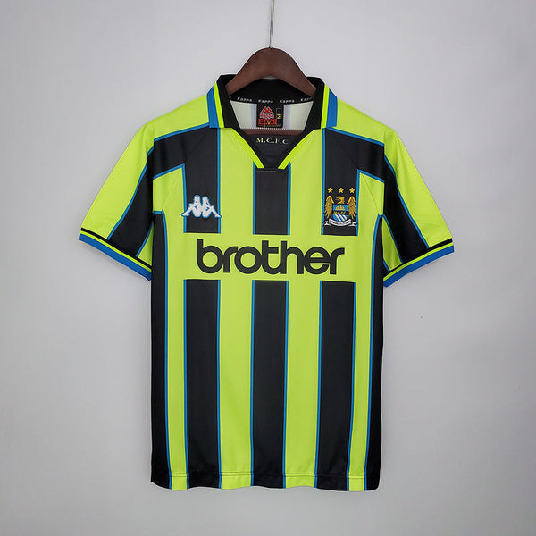 Camisa Manchester City Retrô 1998/1999 Amarela e Preta -  | Futmantos