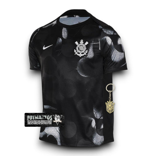 Camisa Corinthians Treino 25/26 Preta Masculina | Futmantos