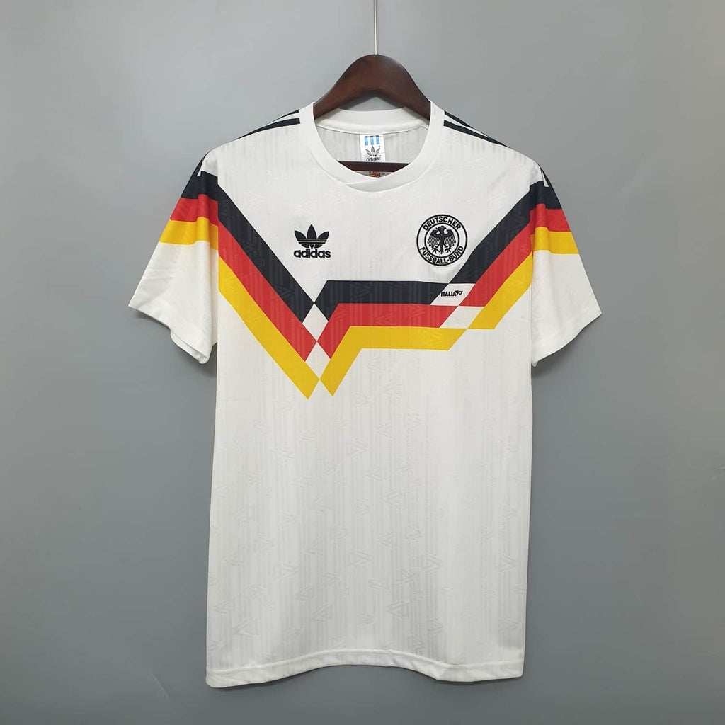 Camisa Alemanha I 1990 Branca Retrô - | Futmantos