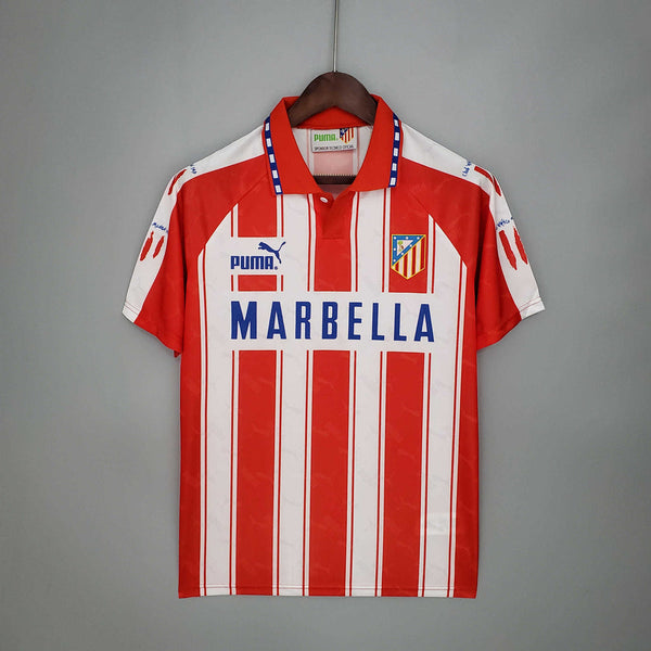 Camisa Atlético de Madrid Retrô 1994/1995 Branca e Vermelha - | Futmantos