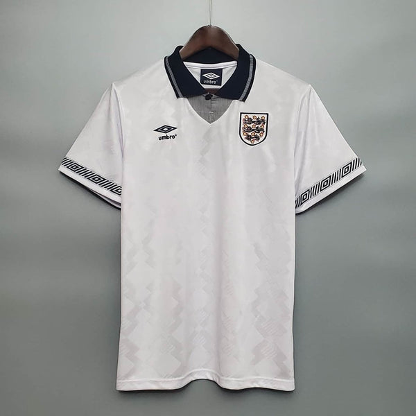 Camisa Inglaterra Retrô 1990 Branca - | Futmantos