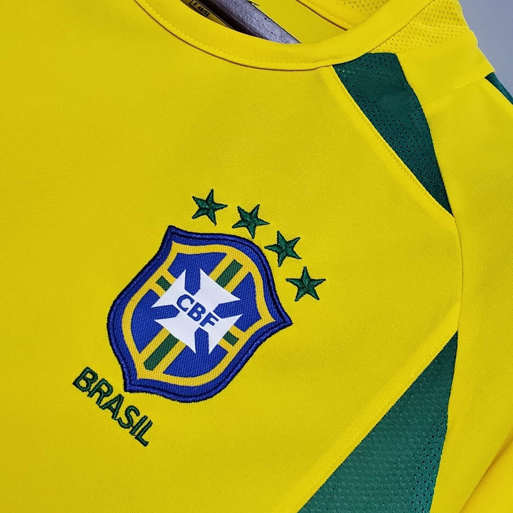 Camisa Seleção Brasileira Retrô 2002 Amarela - | Futmantos