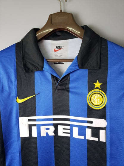 Camisa Manga Longa Inter de Milão I 1998 - Azul | Futmantos
