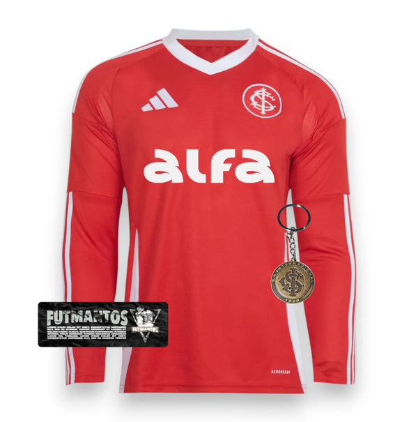 Camisa Internacional 25/26 - Manga Longa Com Patrocínios | Futmantos