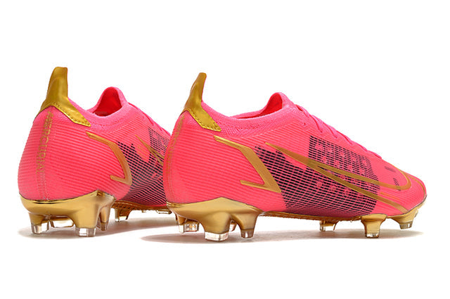 Chuteira Campo Nike Mercurial Vapor 14 Elite FG Rosa/Gold - Low