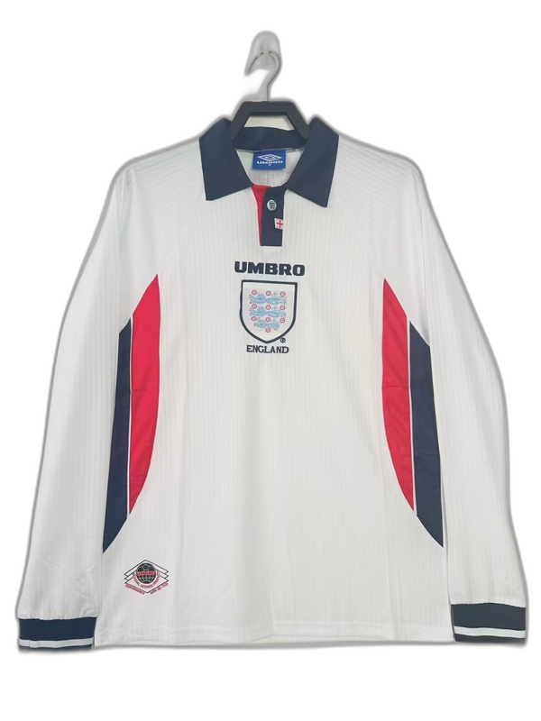 Camisa Inglaterra 1998 I Home - Versão Retrô Manga Longa | FutMantos