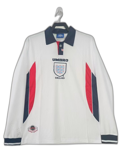 Camisa Inglaterra 1998 I Home - Versão Retrô Manga Longa | FutMantos