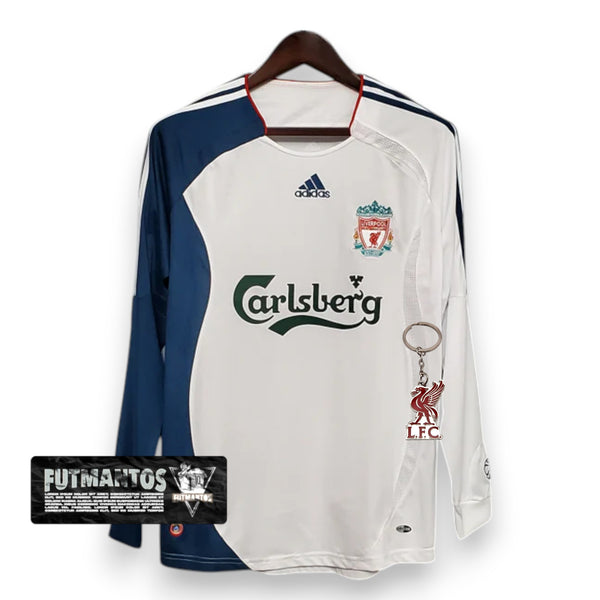 Camisa Manga Longa Liverpool 06/07 - Branco | Futmantos