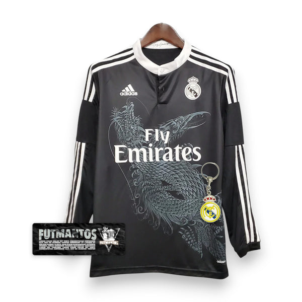 Camisa Manga Longa Real Madrid Third 14/15 - Preto | Futmantos