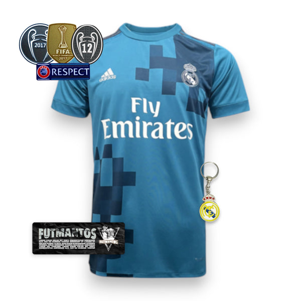 Camisa Real Madrid 17/18 - Com patchs | Futmantos