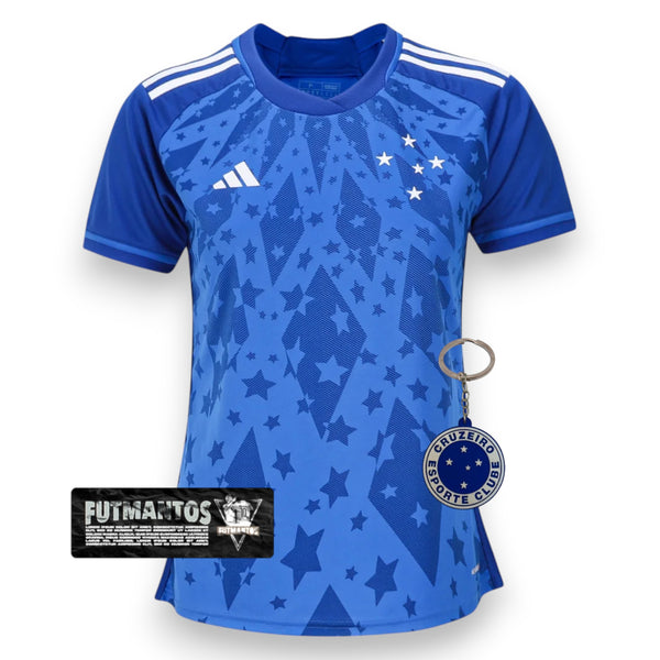 Camisa Cruzeiro I 24/25 Feminina Azul | FutMantos