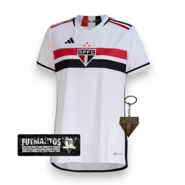Camisa Feminina São Paulo I 23/24 - Branco | Futmantos
