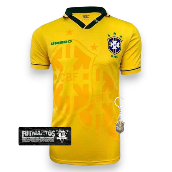 Camisa Seleção Brasileira Retrô 1993/1994 Amarela - | Futmantos