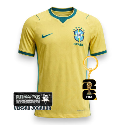 Camisa Brasil I 2026 - Versão Jogador Amarela | FutMantos