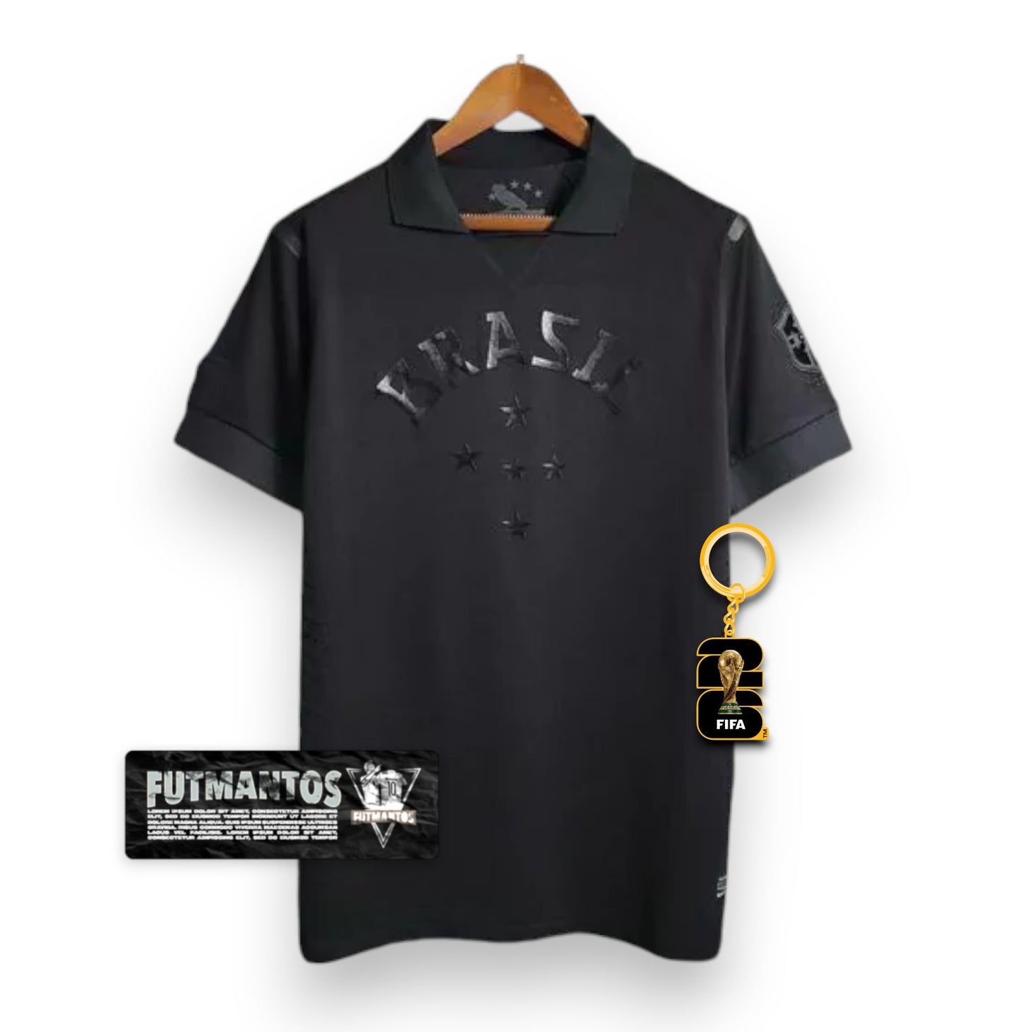 Camisa Brasil 13/14 Preto - Versão Retrô | FutMantos